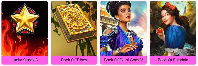 Jeux disponibles sur MAGICAL SPIN CASINO